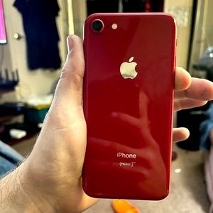 Unlocked Red iPhone 8 very well taken care of like new condition I.